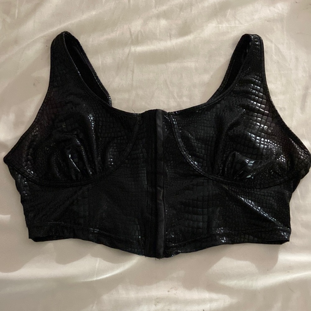 Shein Black Crop Tank Top Bra XL